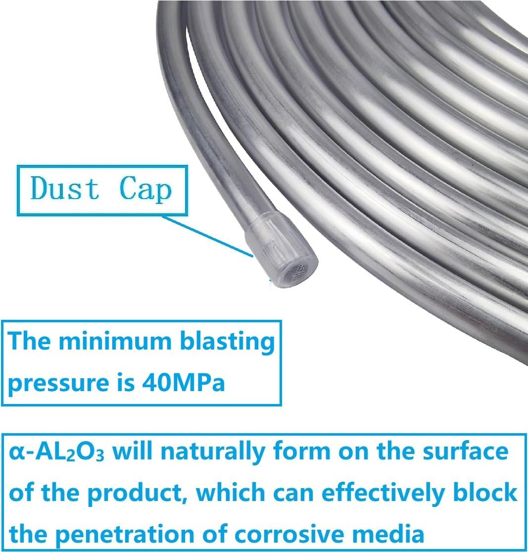 Kit tubos aluminio 25ft 3/16pulg 0.030 in resiste alta presión