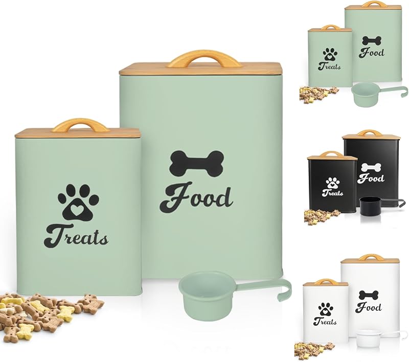 Contenedor alimentos perros 2 pzas tapa hermética 73lb verde