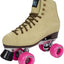 Patines gamuza marrón ruedas poliuretano rosa 85A ABEC 3