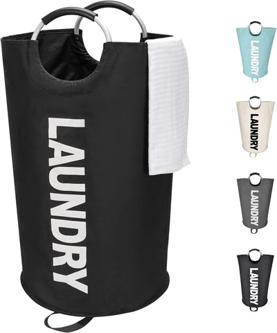 Cesta lavandería extragrande 125l plegable color negro