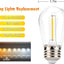 15 Bombillas LED S14 E26 1W Blanco Cálido Impermeable