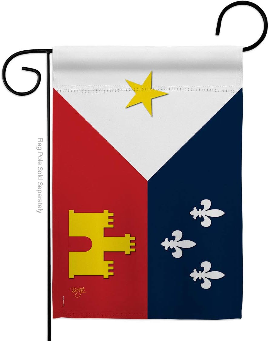 Bandera jardín vertical Fleur De LYS 13x18.5" multicolor