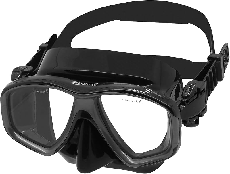 Máscara buceo vidrio templado antivaho falda silicona