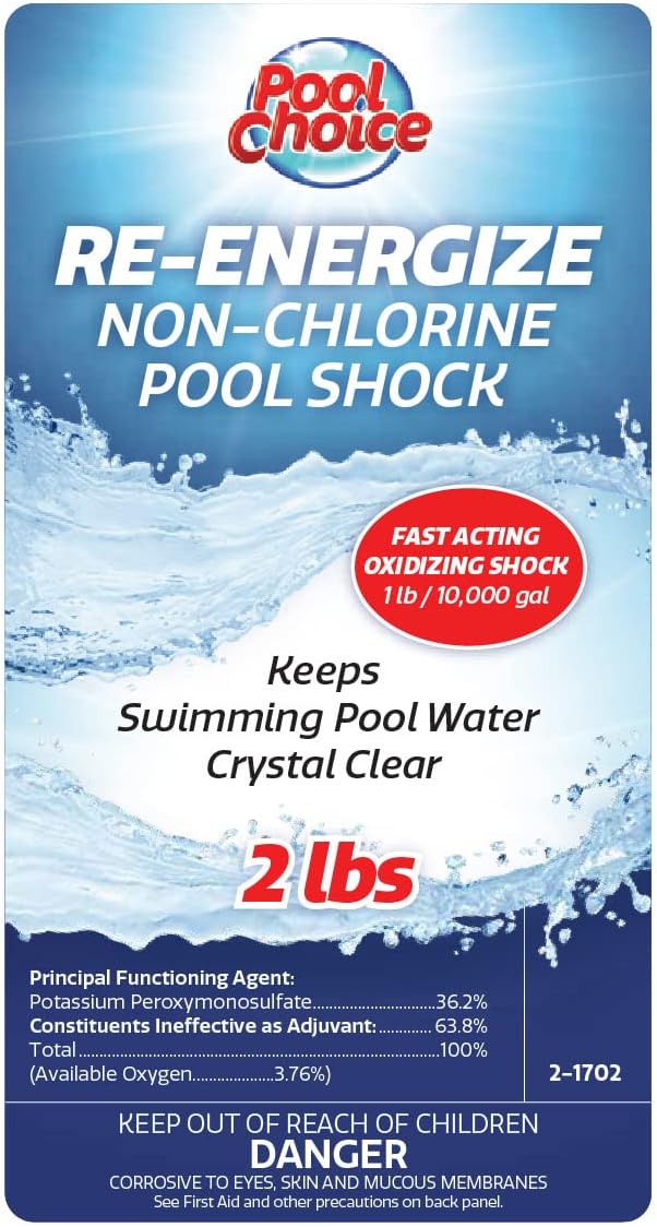 Amortiguador piscina sin cloro 2lb fabricado EE.UU.