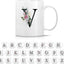 Ramo floral inicial con taza café 11oz regalo boda