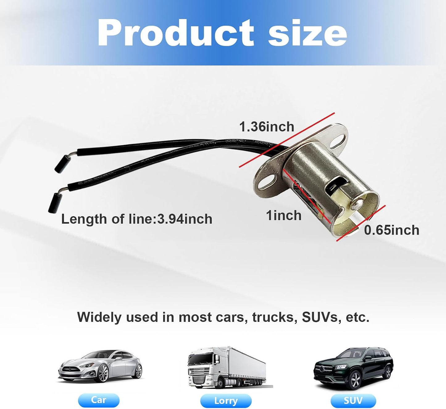 2 Pzas Casquillo Bombilla Auto Adaptador BA15D Conector Cable