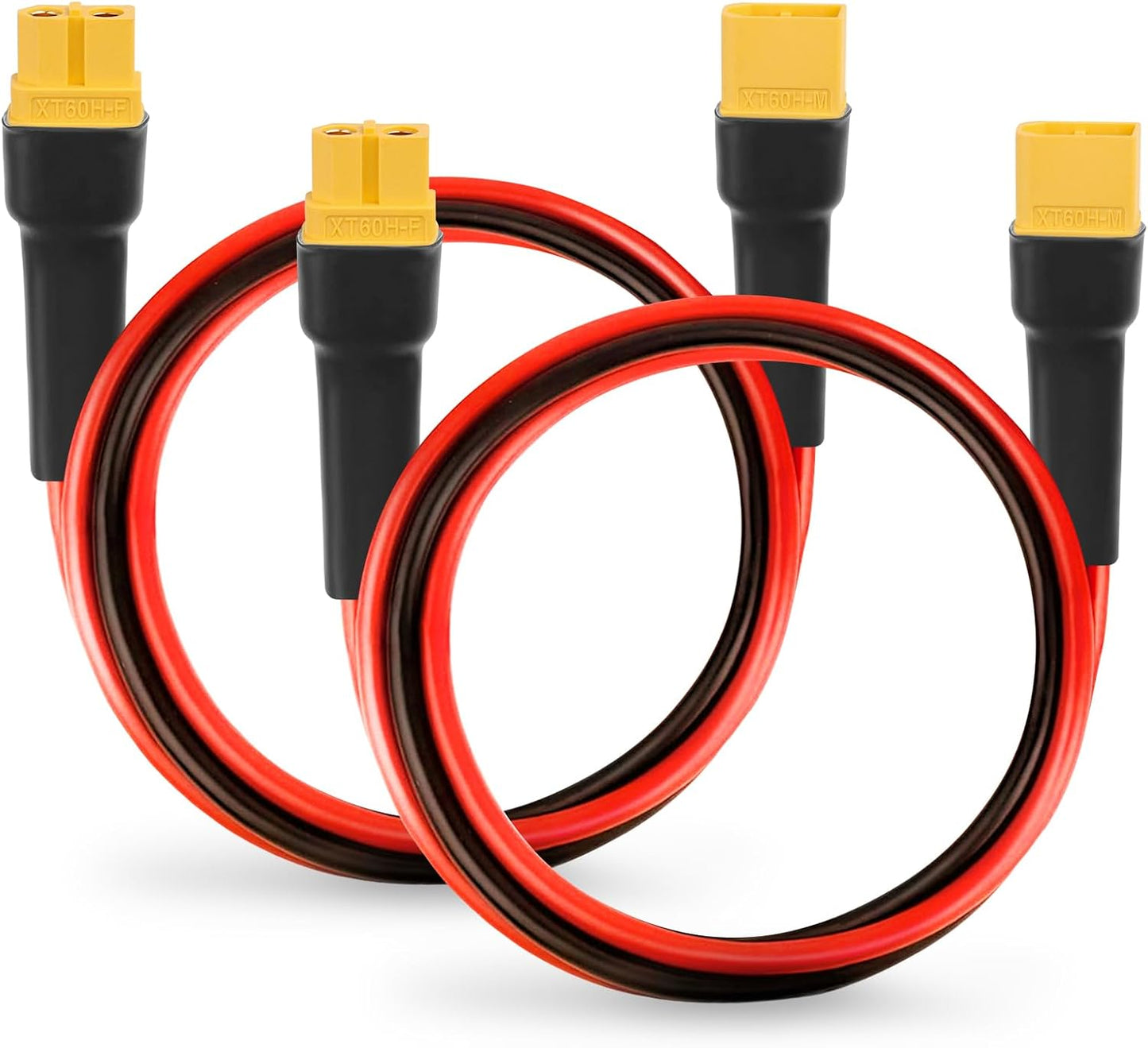 Cable extensión XT60 10 AWG 2 pies conector hembra a macho
