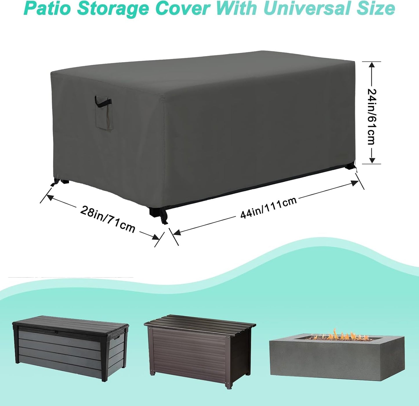 Cubierta universal para muebles exterior 44x28x24" gris