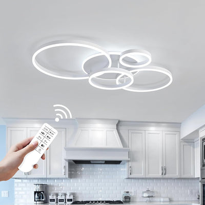 Lámpara techo LED 5 luces regulables con control remoto