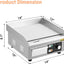 Plancha eléctrica 14pulg acero inox con cepillo Teppanyaki