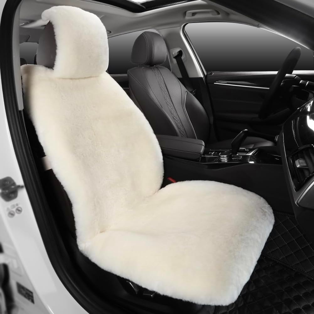 Funda asiento automóvil piel oveja peluda esponjosa
