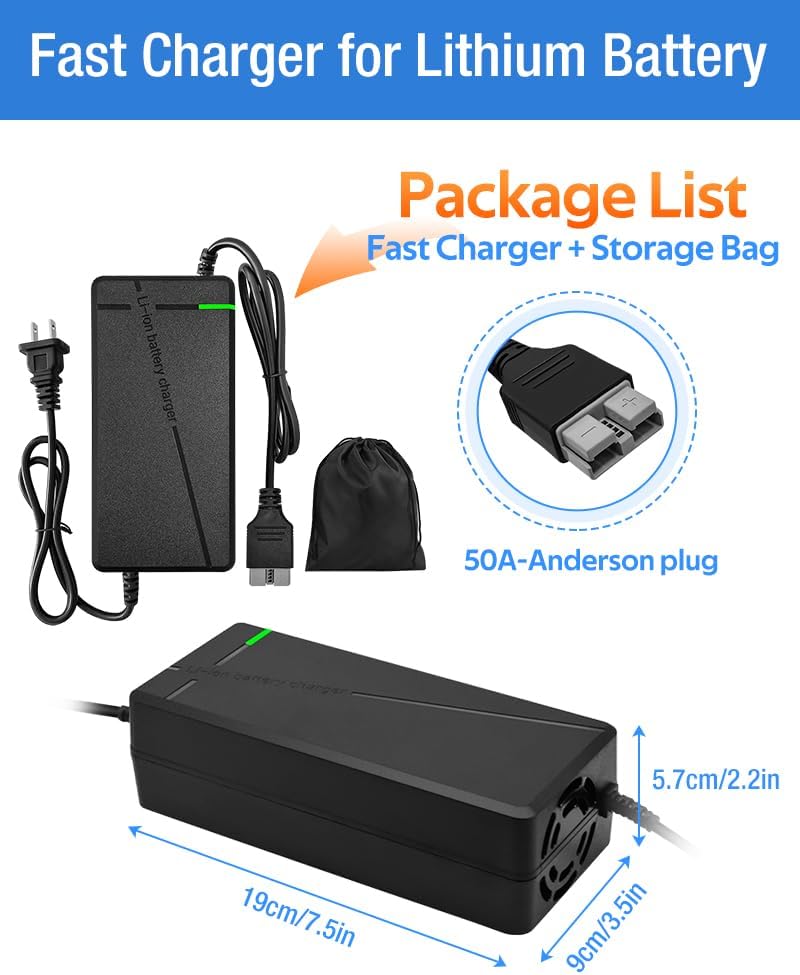 Cargador 84V5A enchufe Anderson para batería 72V litio
