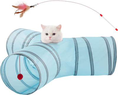Túneles para gatos 3 vías con bola tubo divertido