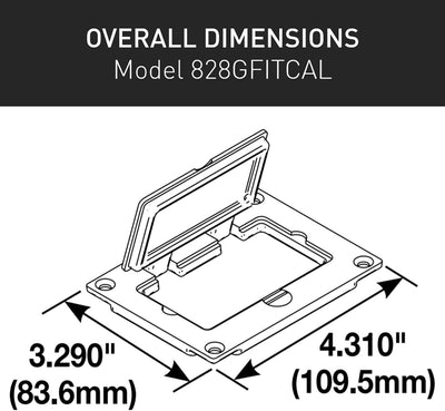 Placa GFCI rectangular Legrand 828GFITCAL