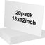 20 Carteles Plástico Corrugado 18x12" Blanco Doble Cara