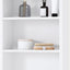 Nicho ducha acero inox 12x30pulg 3 niveles blanco mate