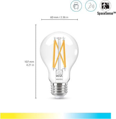 Bombilla LED A19 E26 60W Filamento Blanco Sintonizable