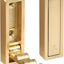 4 Ganchos Plegables Dorados para Perchero Pared