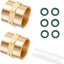 Conector manguera jardín latón 3/4pulg doble hembra GHT