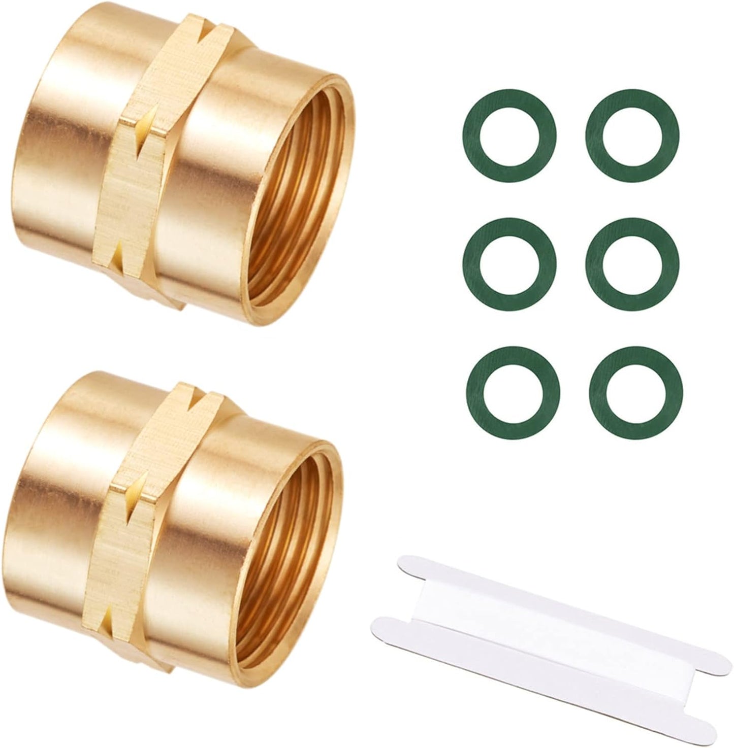 Conector manguera jardín latón 3/4pulg doble hembra GHT