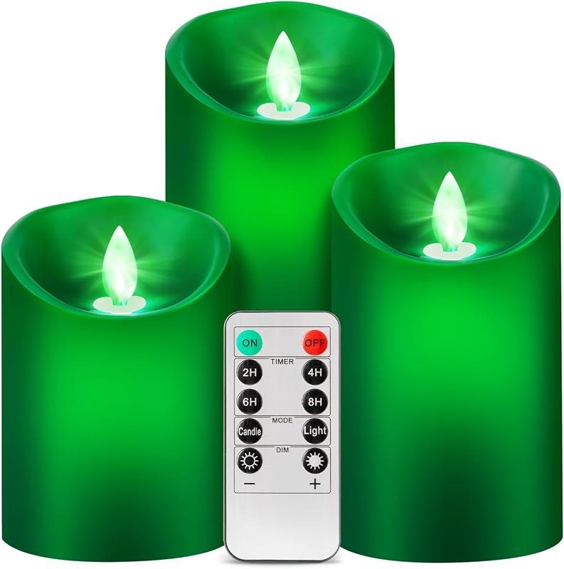Velas LED con mecha móvil control remoto temporizador