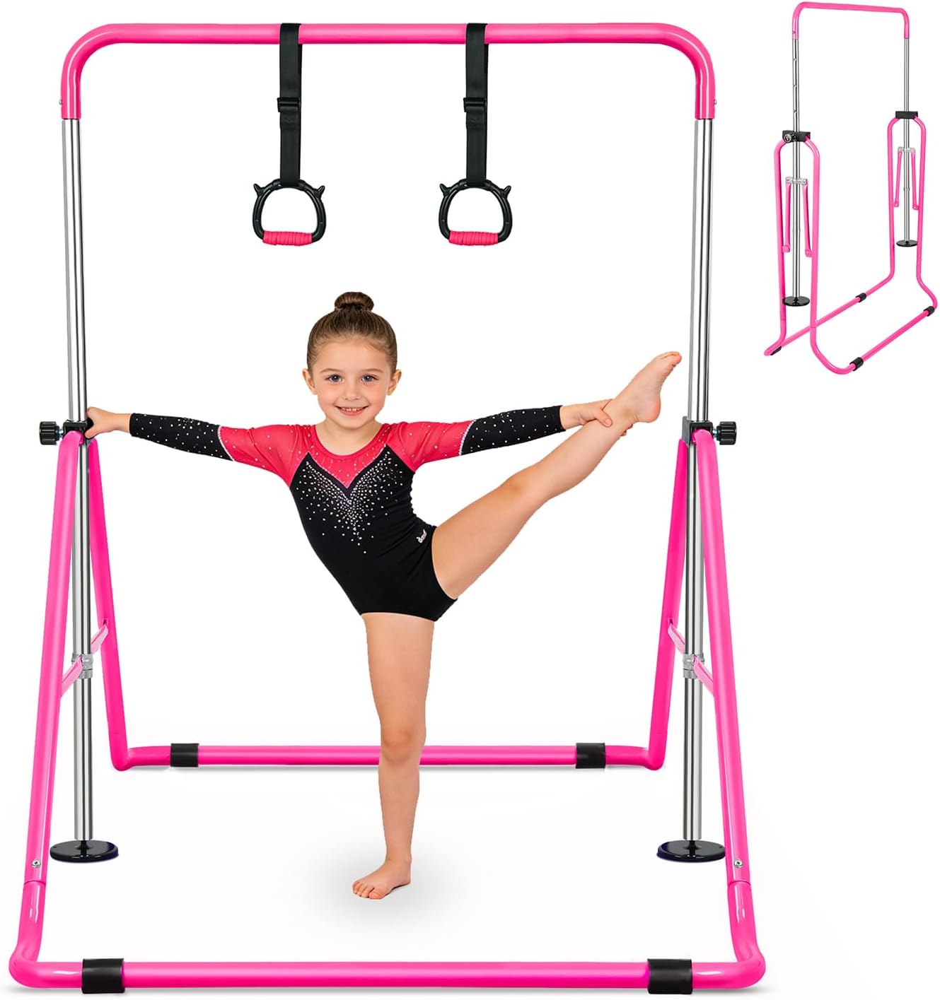 Barra gimnasia plegable para niños ajustable expandible