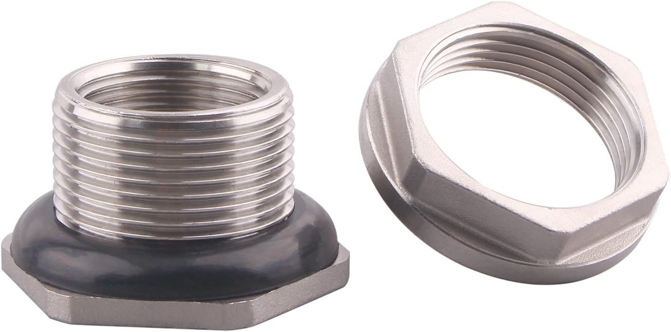 Conector acero inox tanque agua mamparo