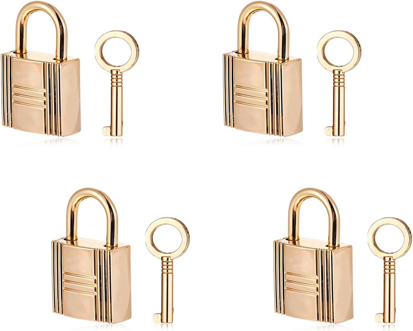 Cerraduras decorativas metal para monedero 4uds con llave
