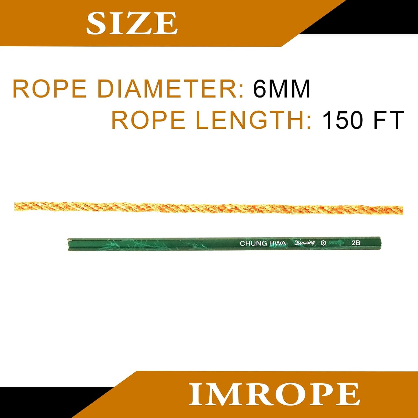 Cuerda yute naranja 0.236pulg 150ft para jardinería y manualidades
