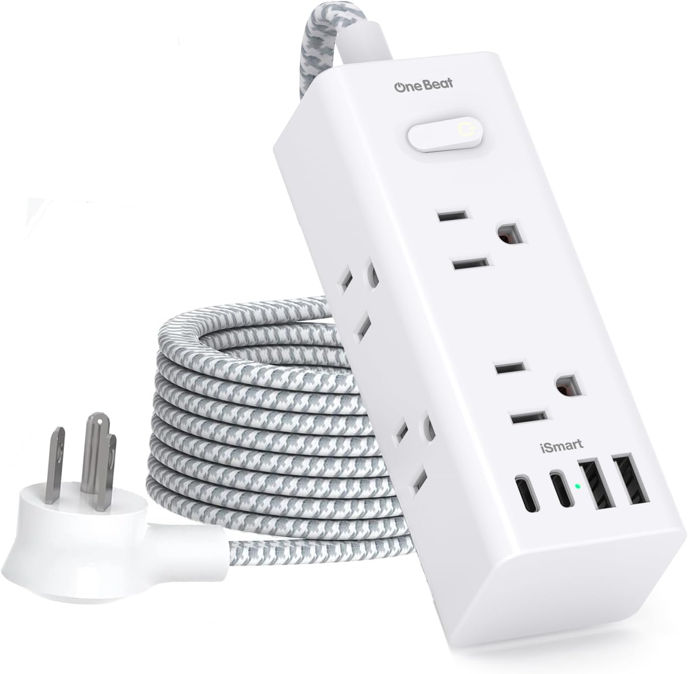 Regleta enchufe plano 6 tomas 4 USB con proteccion