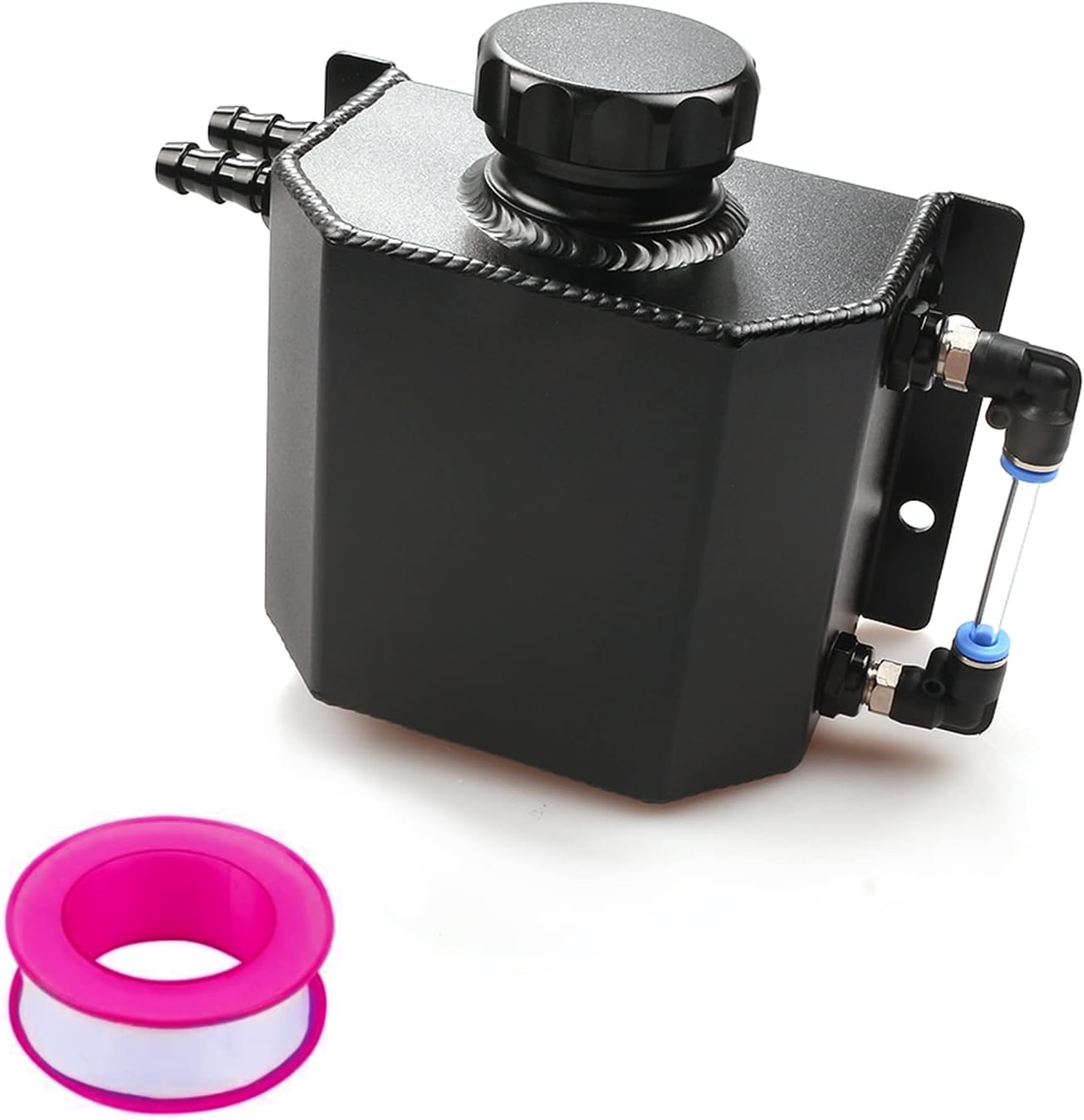 Depósito refrigerante universal 1l aluminio negro