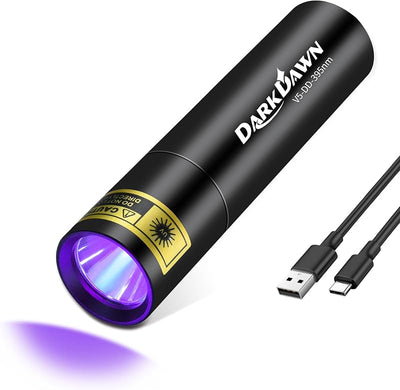 Linterna UV LED 395nm recargable USB-C para mascotas