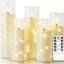 Set 5 Velas LED Marfil Control Remoto Luces Estrella Boda