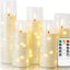 Set 5 Velas LED Marfil Control Remoto Luces Estrella Boda