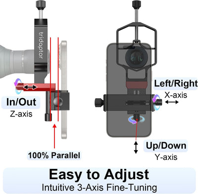 Adaptador universal para telescopio monocular 3 ejes