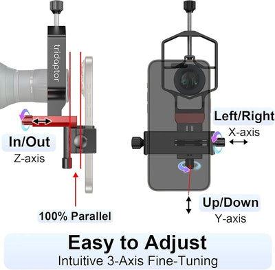 Adaptador universal para telescopio monocular 3 ejes