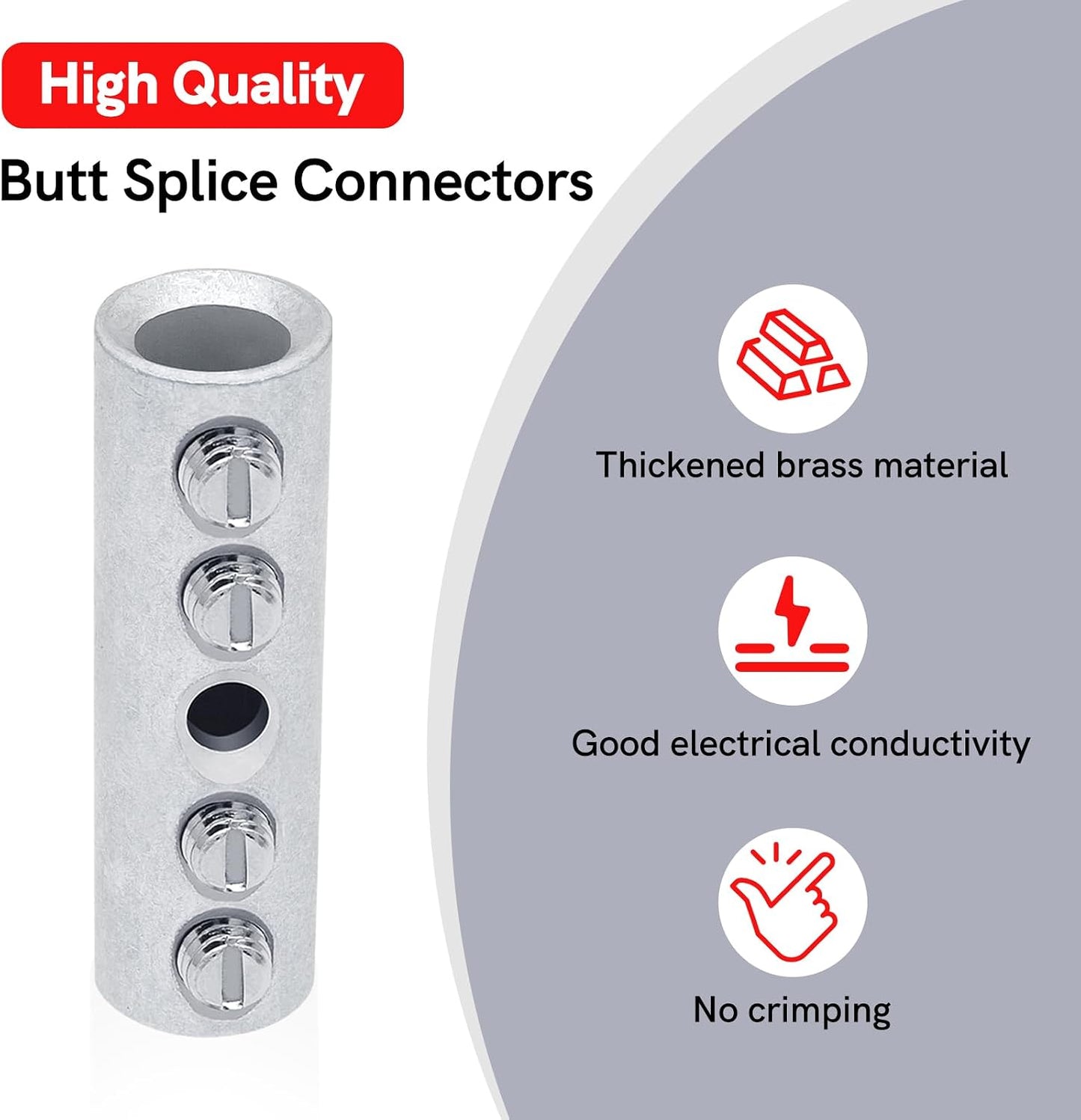 Kit 6 Conectores Cable Rápidos Latón Tubos Termorretráctiles