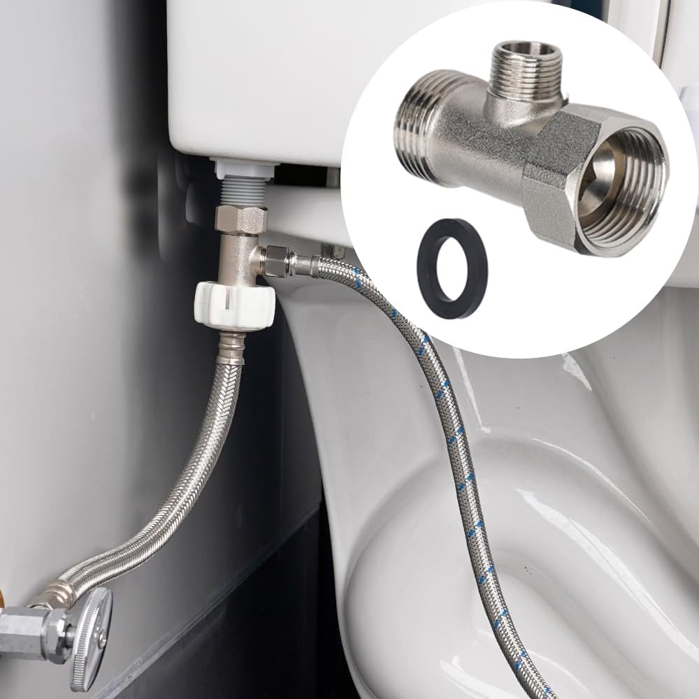 Adaptador en T para bidé válvula 3 vías latón