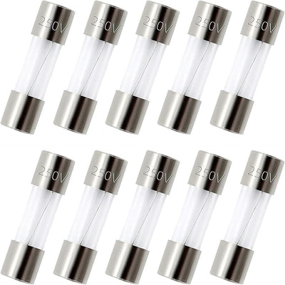 10 Fusibles Vidrio 0.5A 250V 0.2x0.79pulg