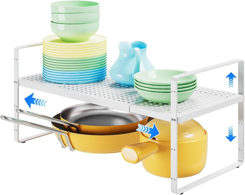 Organiz. estante cocina expandible blanco 1 pack