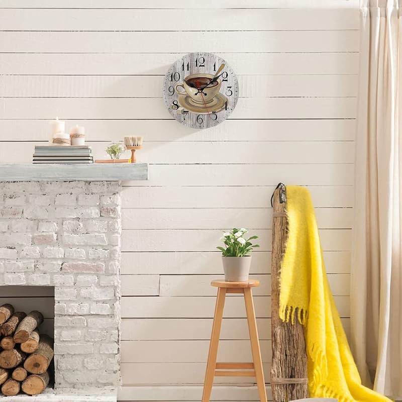 Reloj pared silencioso 10pulg redondo decorativo sala cocina