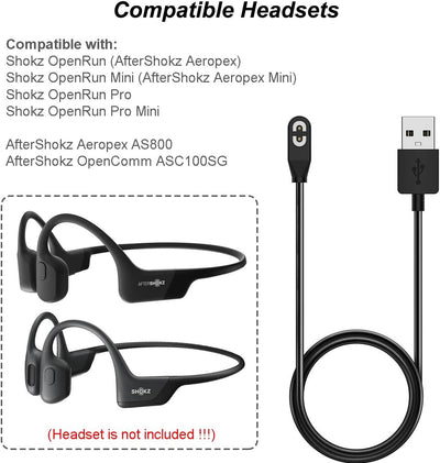 Cable USB para Shokz OpenRun Pro Mini 3.3pies set 2