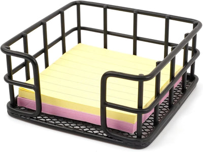 Soporte notas adhesivas metal dispensador escritorio oficina