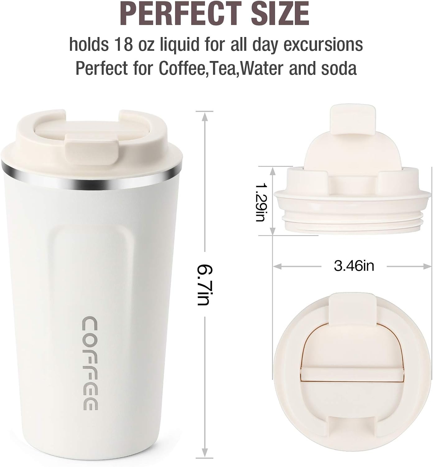 Vaso térmico acero inox 510ml doble pared a prueba de fugas