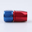 10 Anillos Montaje Manguera Giratoria Recta Aluminio Rojo Azul