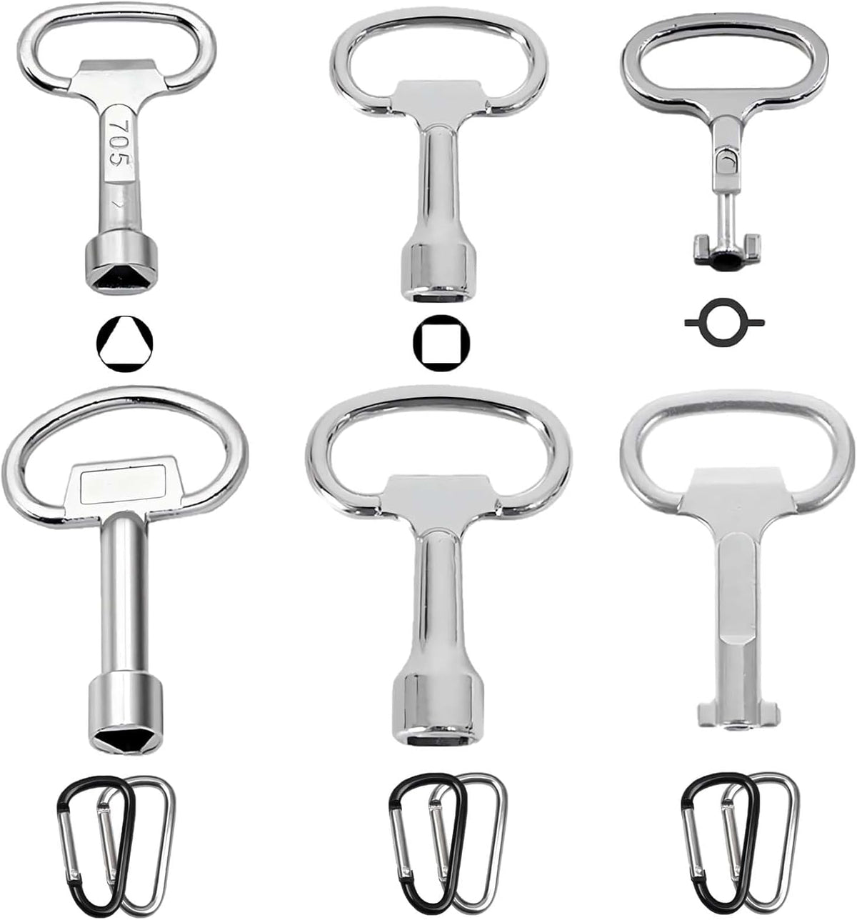 Llave Sillcock 12 Pzas Triangular 0.315pulg y 0.354pulg