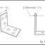 Soporte ancho resistente 0.118pulg 90grados paquete 12