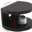 8 Soportes Vidrio Sin Marco Clip Aluminio Pared Negro Mate