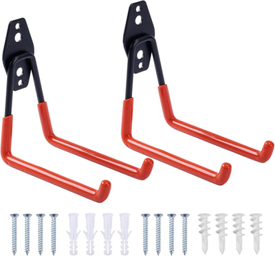 2 Pzas Gancho Metal para Colgar Herramientas Garaje Exterior