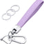 Llavero muñeca cuero para auto con anillo anti-pérdida morado